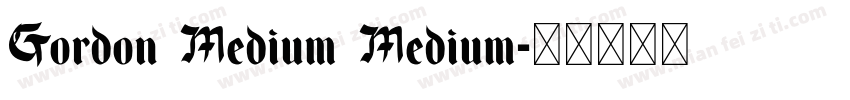 Gordon Medium Medium字体转换